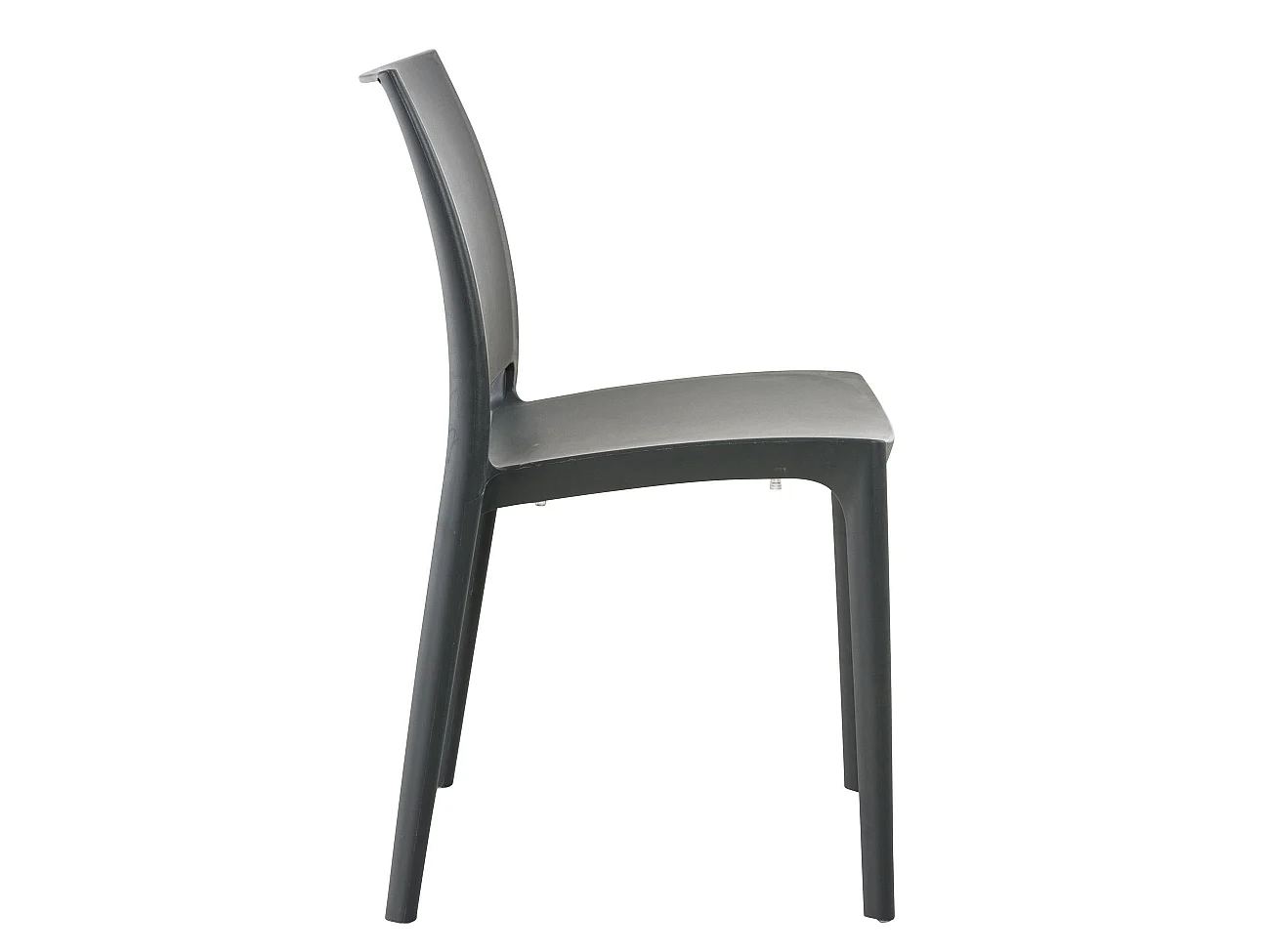 Chaises de jardin - Plastique & Chrome - Gris foncé - Maya