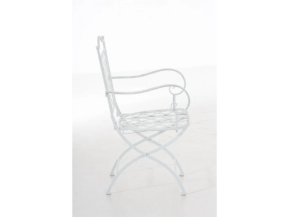 Chaises de jardin - Métal & Fer galvanisé - Blanc - Adara