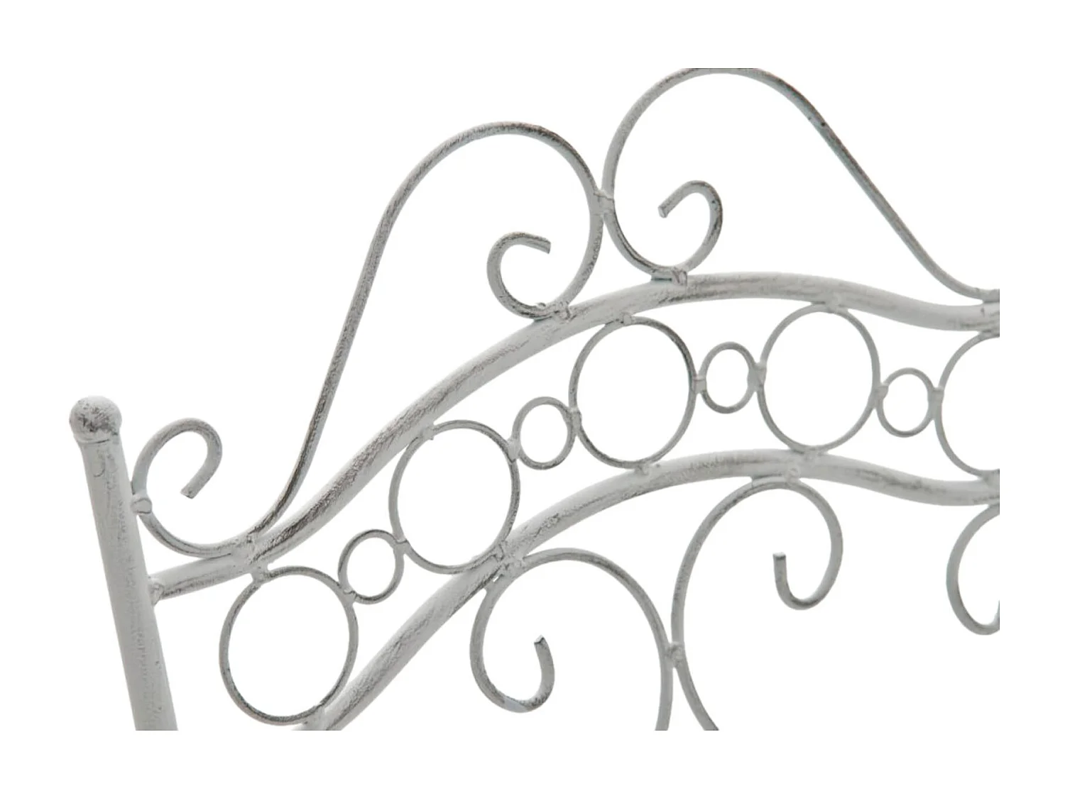 Lot de 2 Chaises de jardin - Métal & Fer galvanisé - Blanc antique - Indra