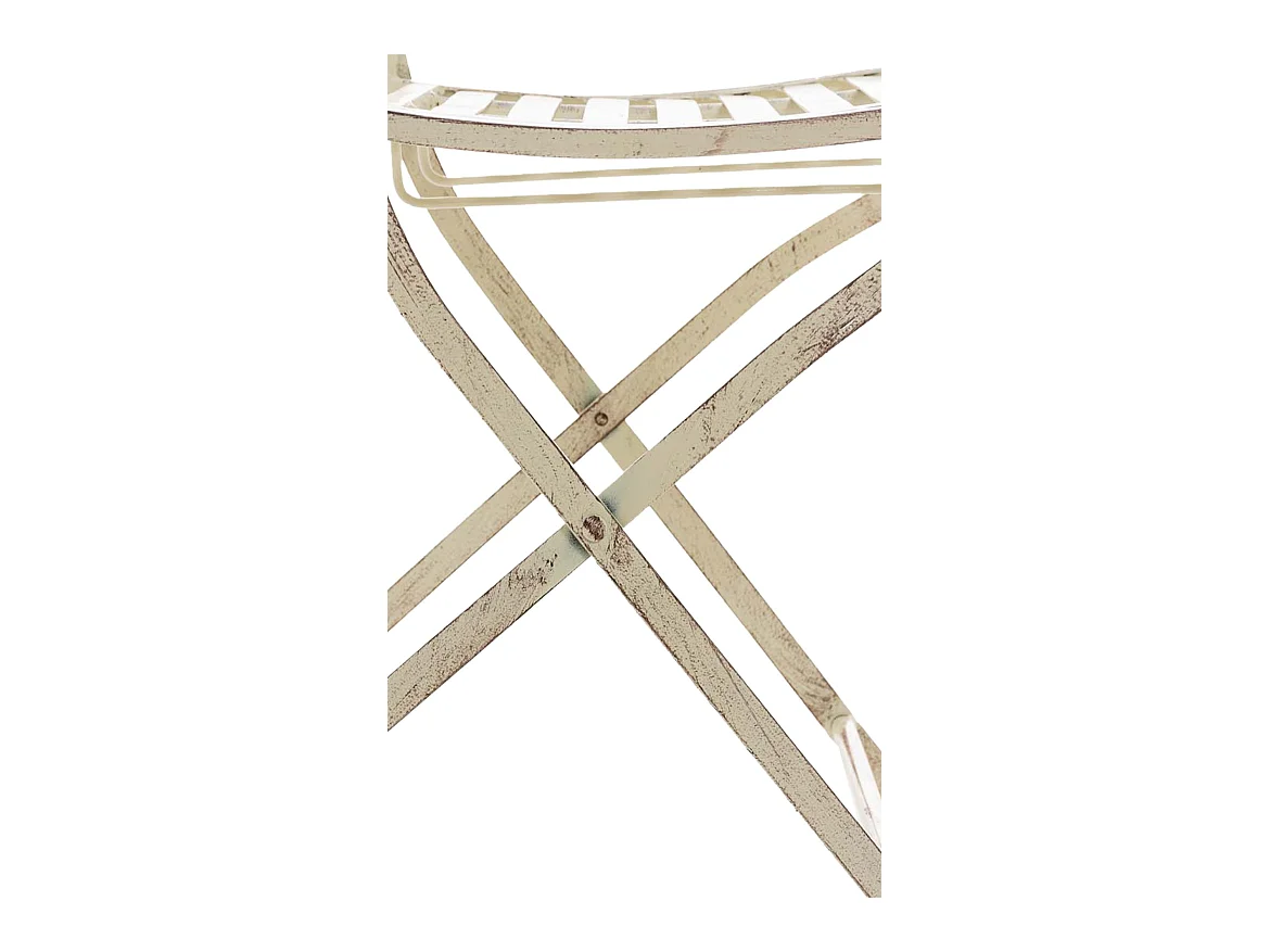 Tuinstoel - Metaal - antiek/creme - Sibell