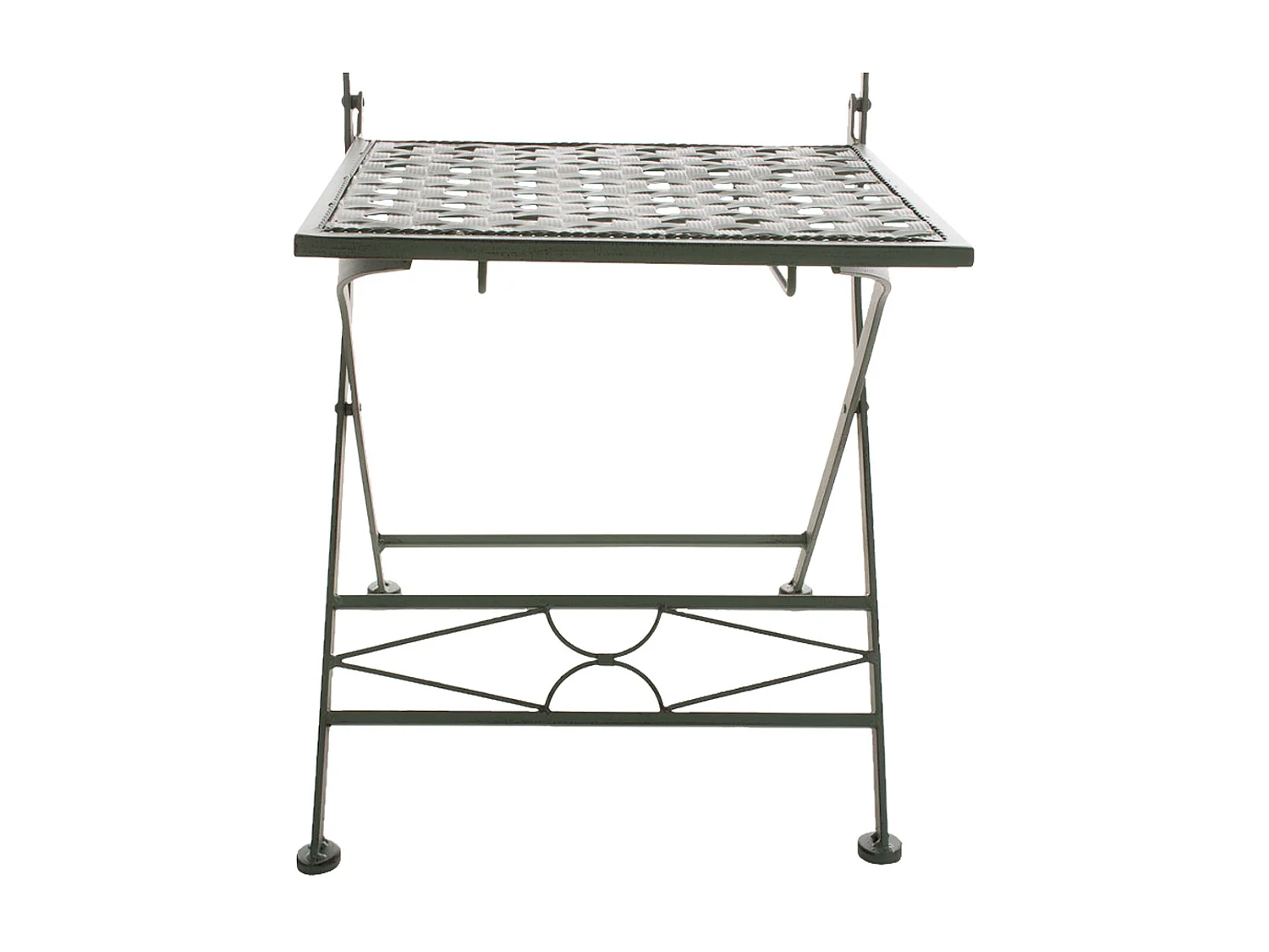 Lot de 2 Chaises de jardin - Métal & Métal - Vert antique - Asina