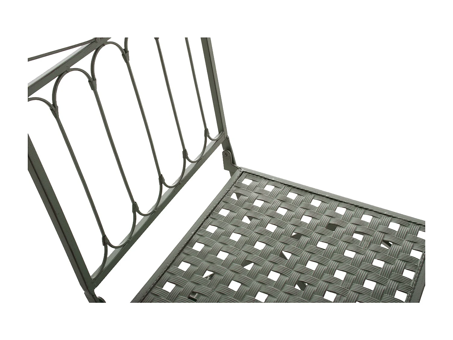 Lot de 2 Chaises de jardin - Métal & Métal - Vert antique - Asina