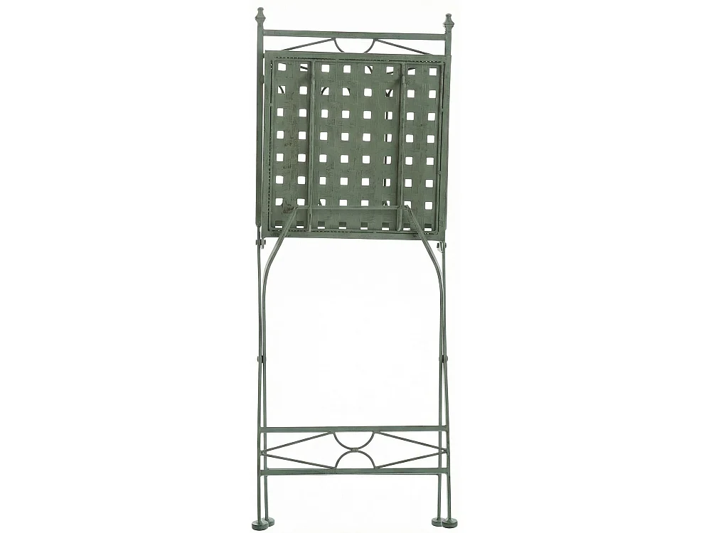 Lot de 2  Chaises de jardin - Métal - Vert antique - Asina