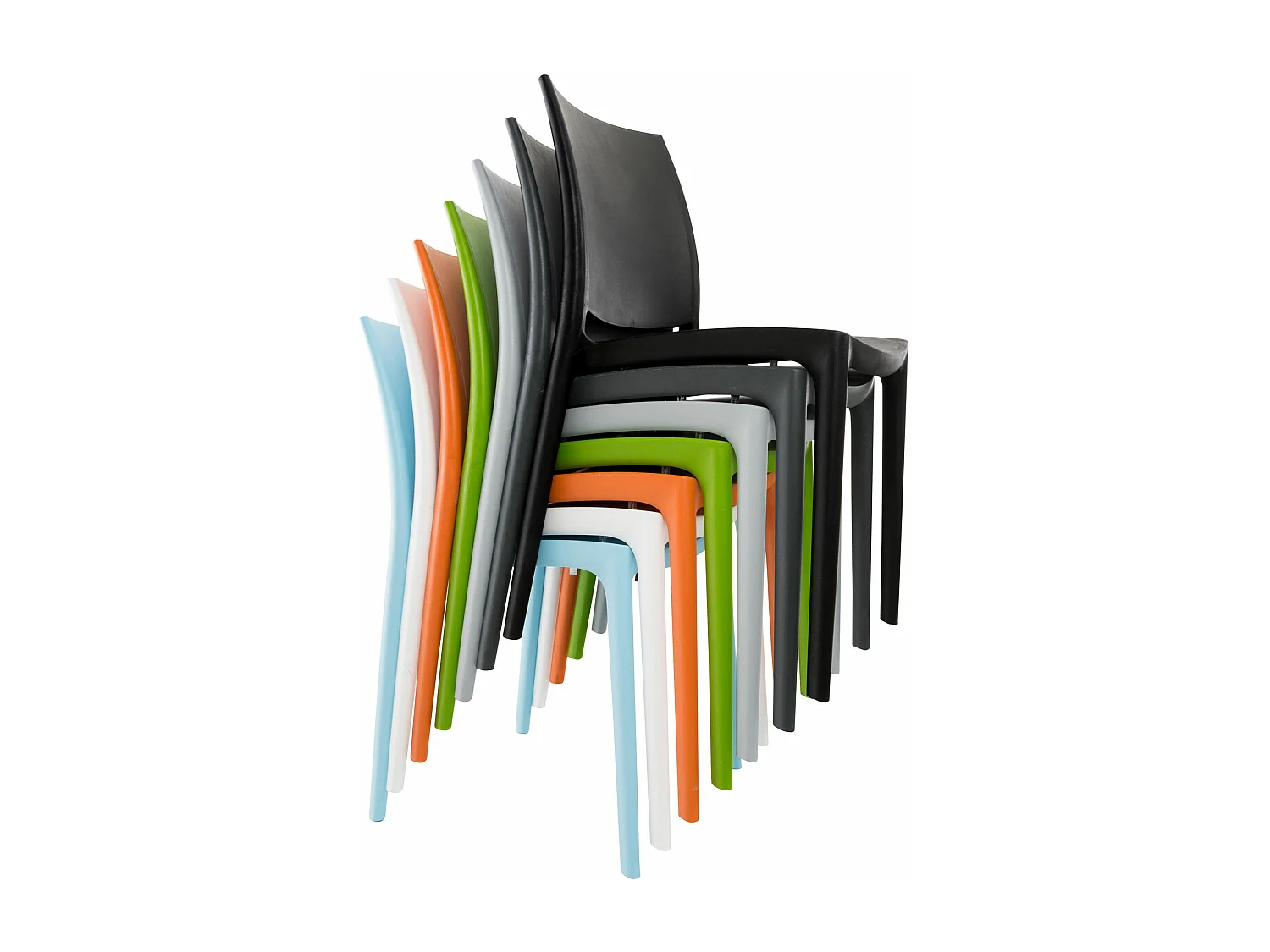 Chaises de jardin - Plastique & Acier inoxydable - Gris clair - Maya