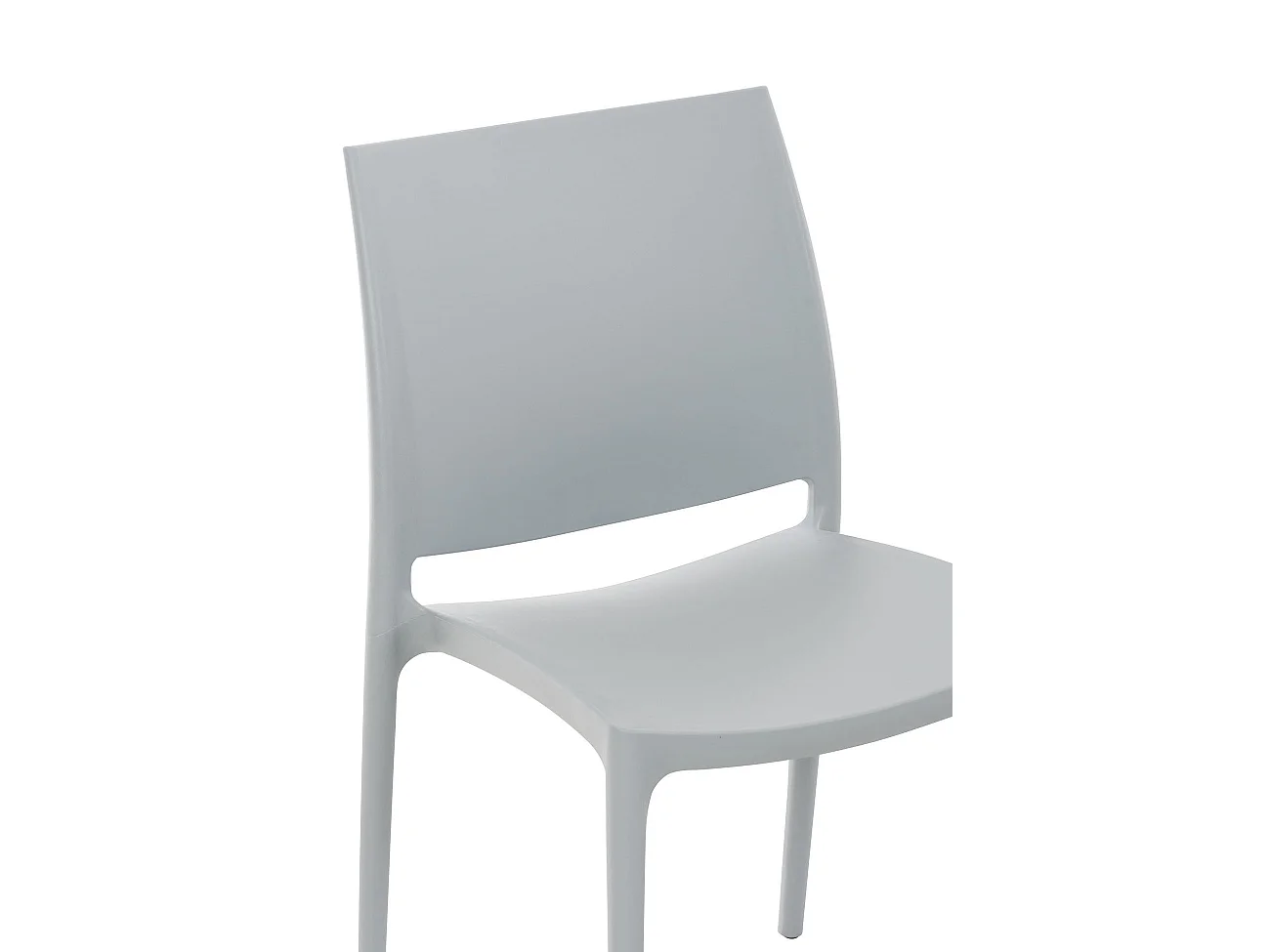 Chaises de jardin - Plastique & Acier inoxydable - Gris clair - Maya