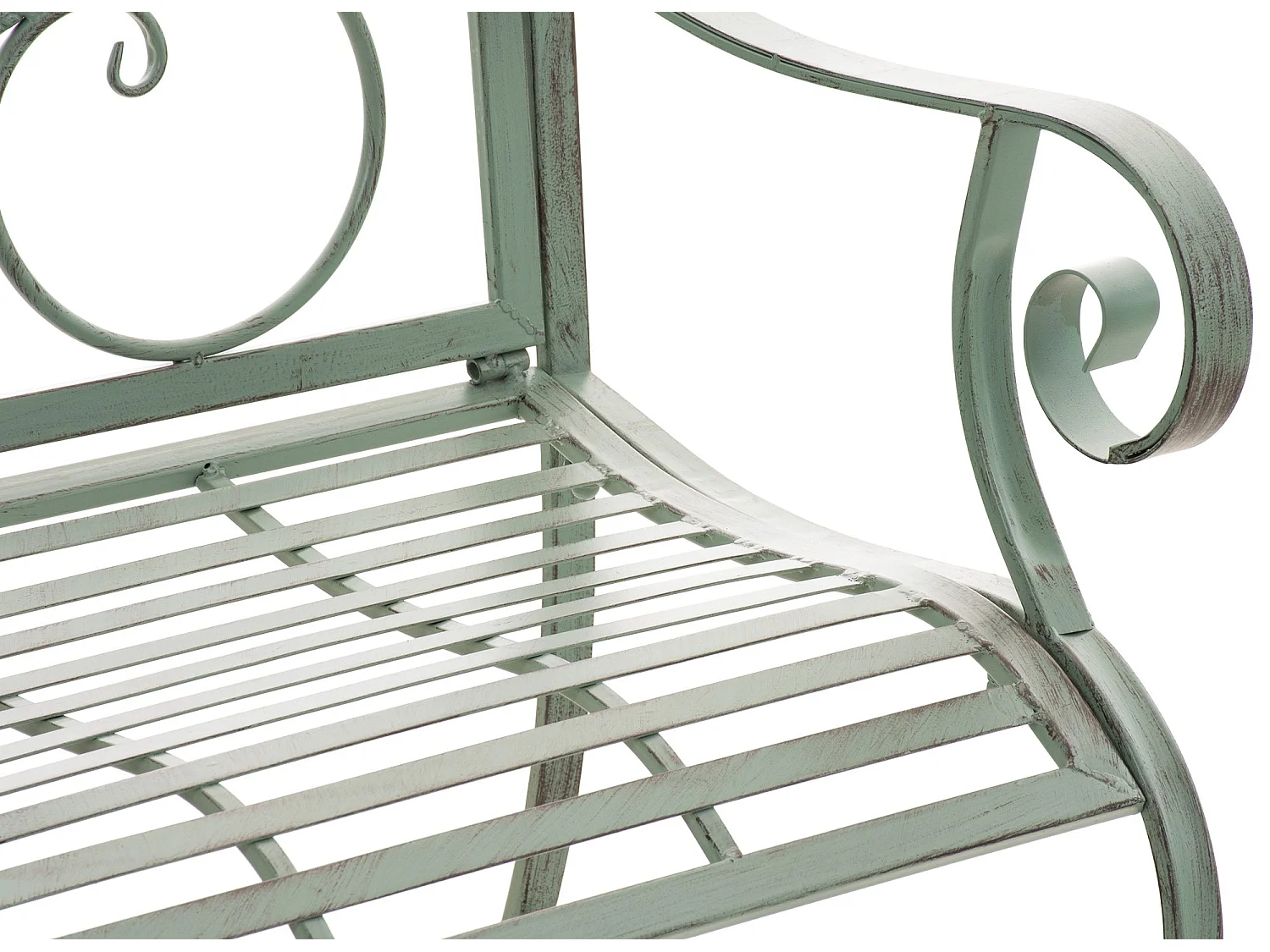 Lot de 2  Chaises de jardin - Métal & Chrome - Vert antique - Punjab