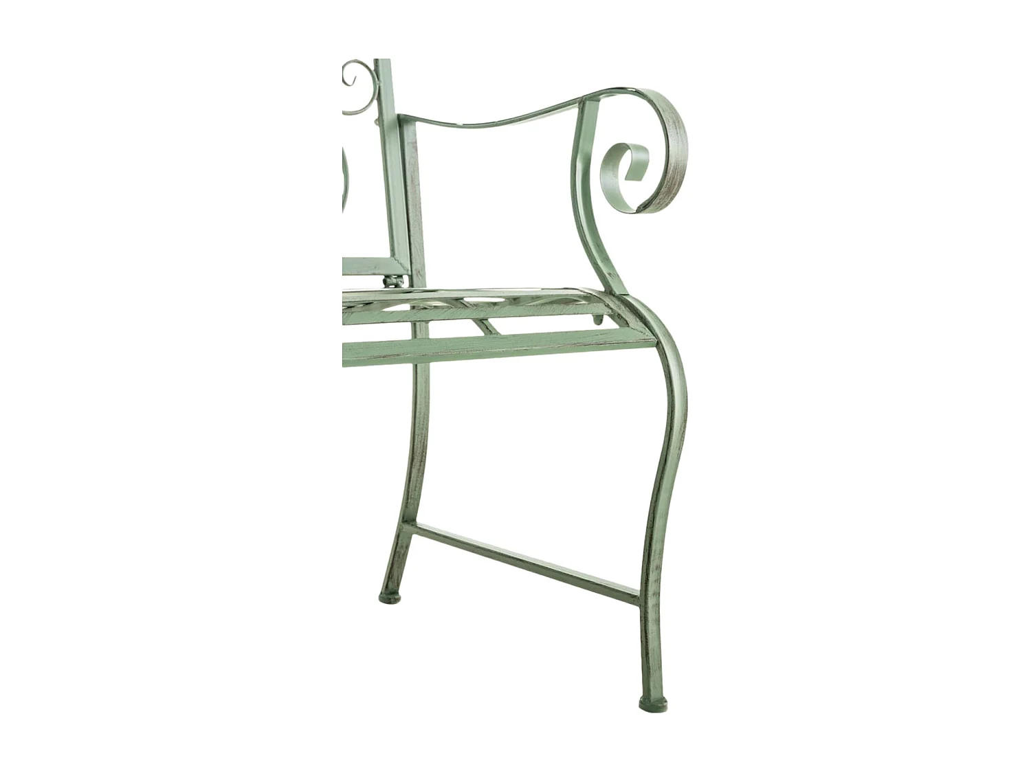 Lot de 2  Chaises de jardin - Métal & Chrome - Vert antique - Punjab