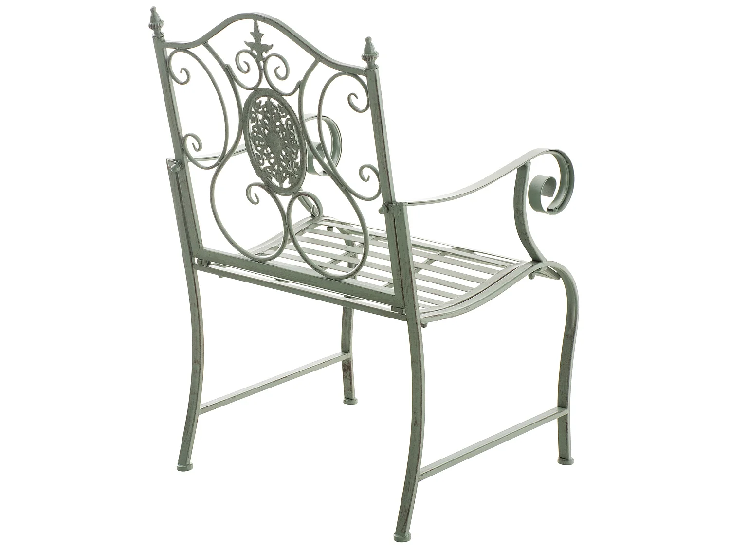 Lot de 2  Chaises de jardin - Métal - Vert antique - Punjab