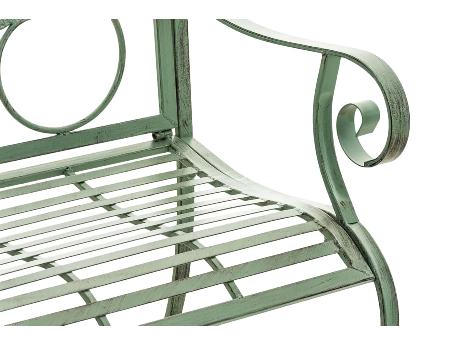 Lot de 2  Chaises de jardin - Métal - Vert antique - Punjab