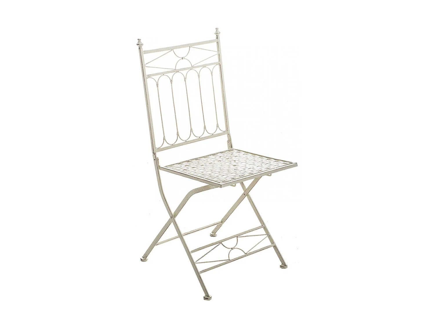 Lot de 2 Chaises de jardin - Métal & Métal - Crème antique - Asina