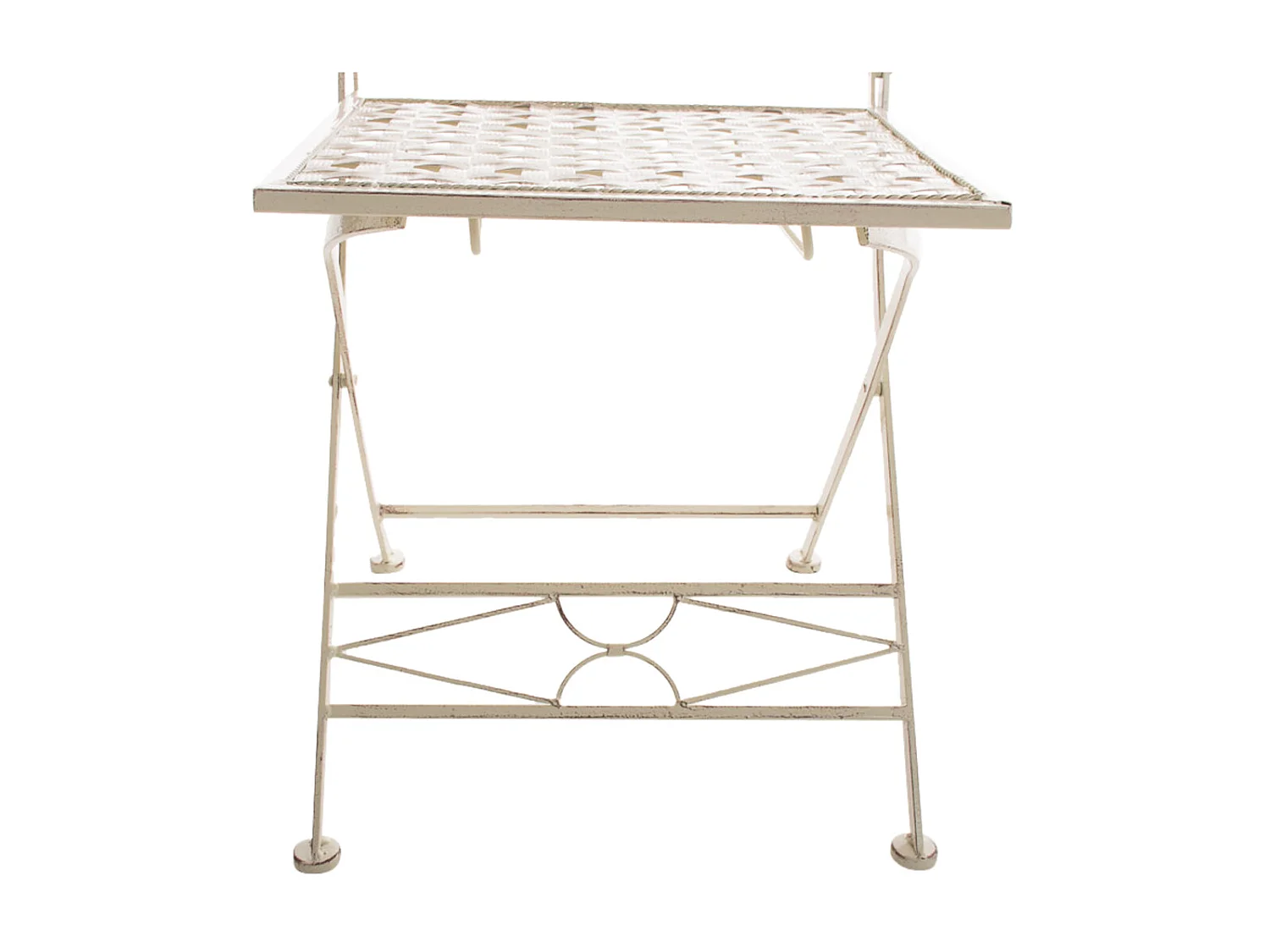 Lot de 2 Chaises de jardin - Métal & Métal - Crème antique - Asina