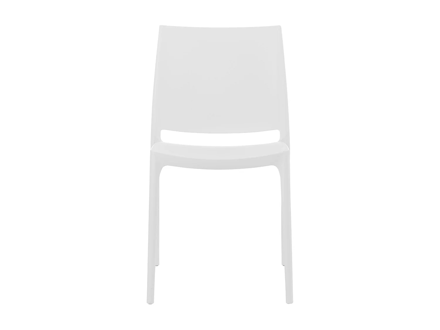 Lot de 2  Chaises de jardin - Plastique - Blanc - Maya