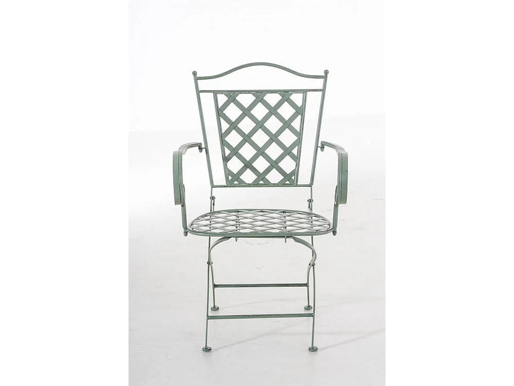 Chaises de jardin - Métal & Fer galvanisé - Vert antique - Adara