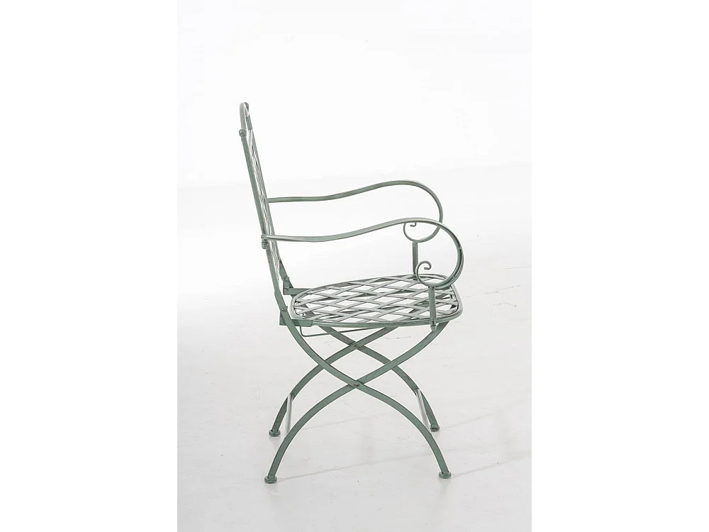 Chaises de jardin - Métal & Fer galvanisé - Vert antique - Adara