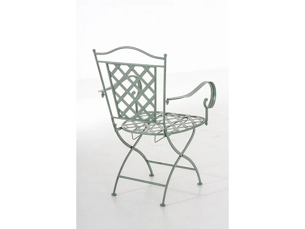 Chaises de jardin - Métal & Fer galvanisé - Vert antique - Adara