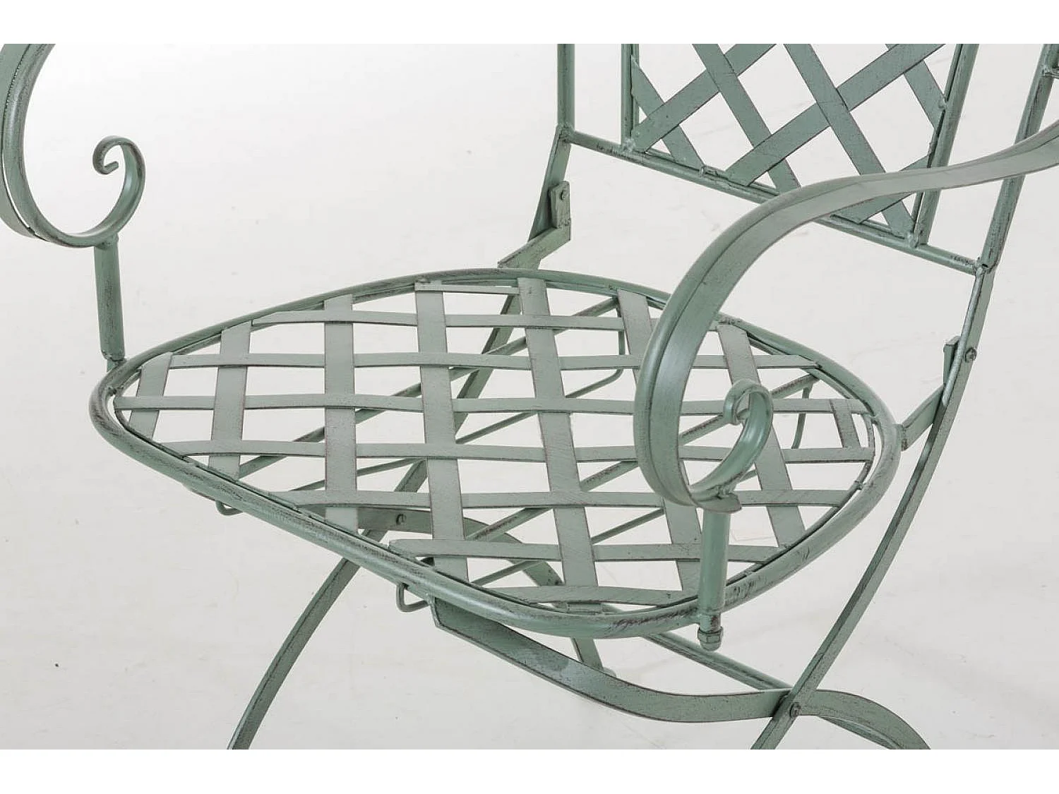 Chaises de jardin - Métal & Fer galvanisé - Vert antique - Adara