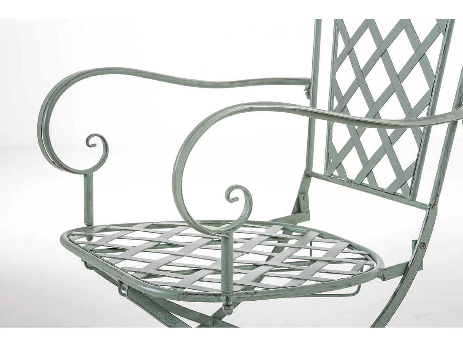 Chaises de jardin - Métal & Fer galvanisé - Vert antique - Adara