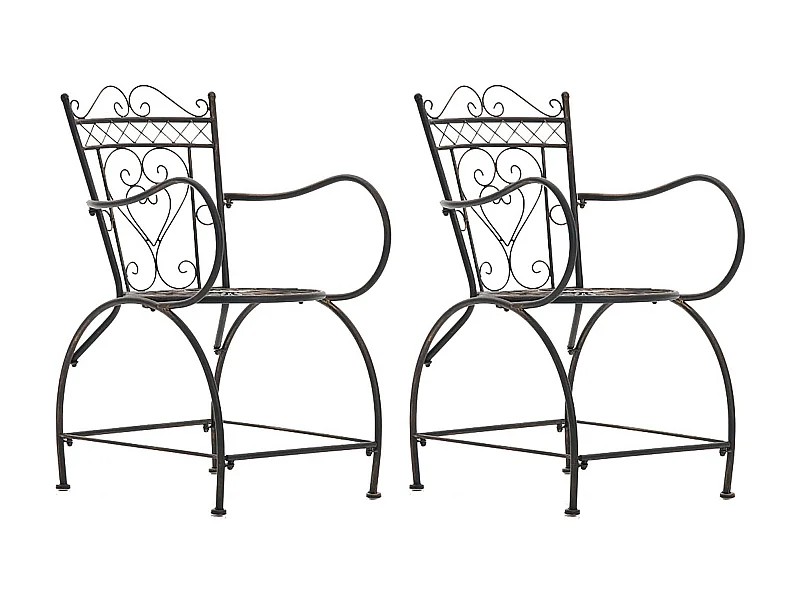 Set van 2 tuinstoel - Metalen & Metaal - bronzen - Sheela
