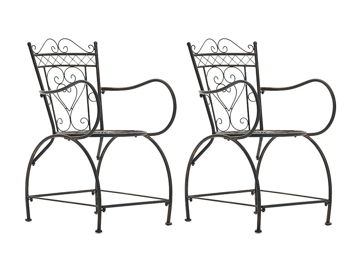 Set van 2 tuinstoel - Metalen & Metaal - bronzen - Sheela