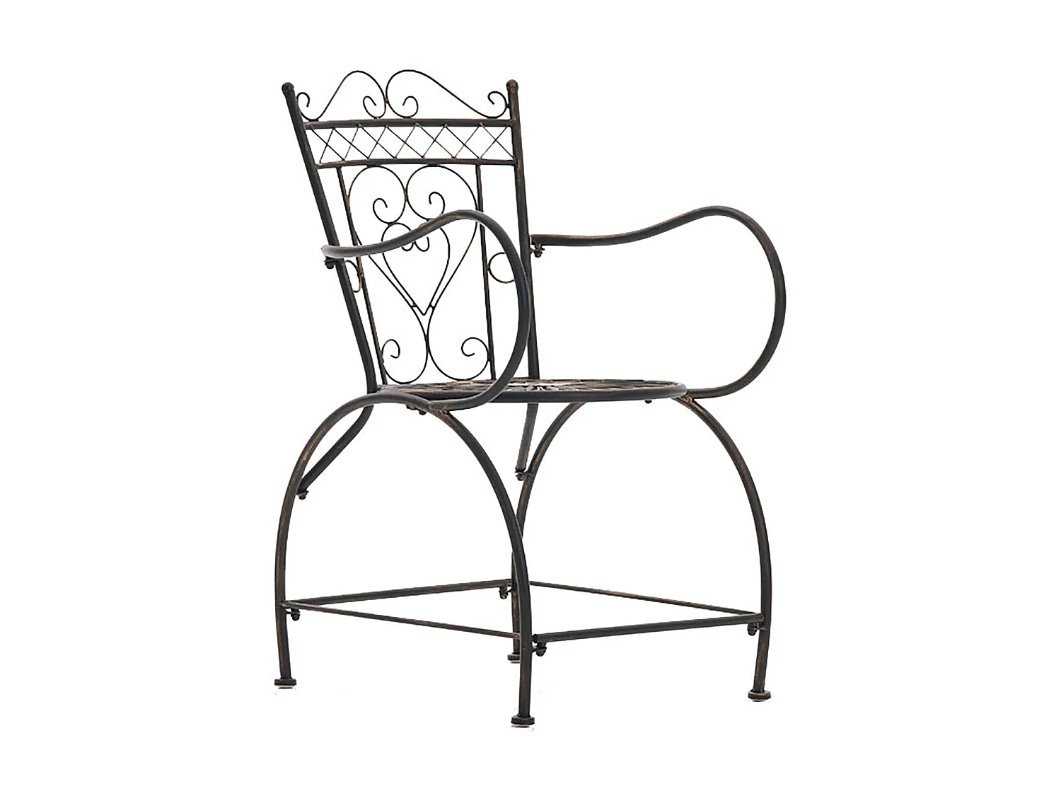 Lot de 2 Chaises de jardin - Métal & Métal - Bronze - Sheela