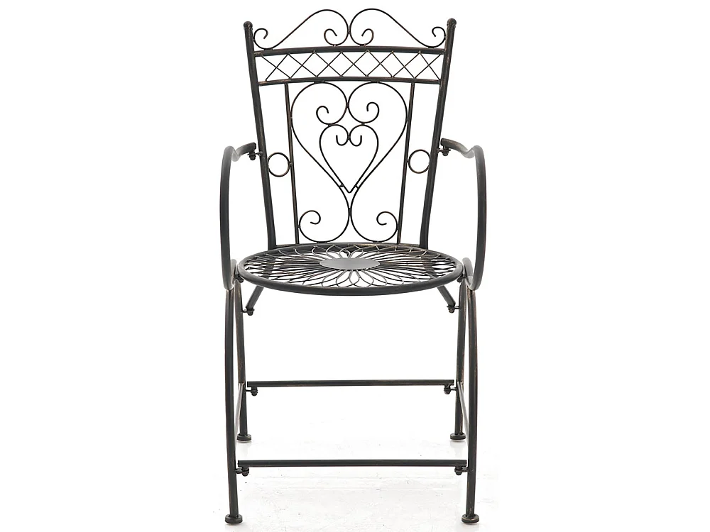 Lot de 2 Chaises de jardin - Métal & Métal - Bronze - Sheela