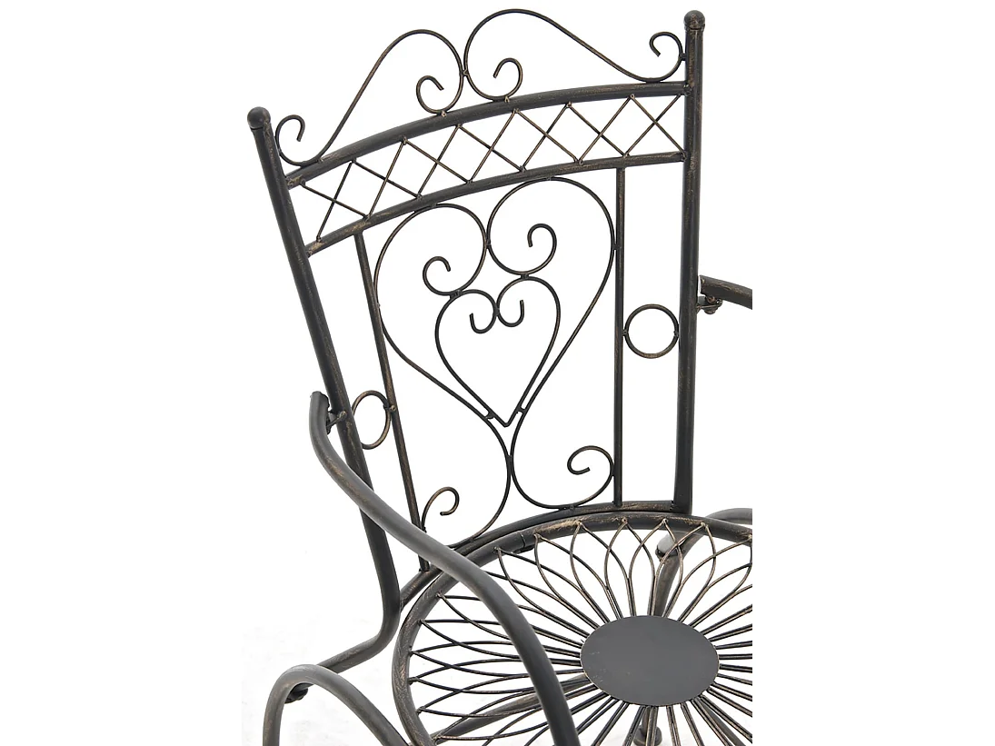 Lot de 2 Chaises de jardin - Métal & Métal - Bronze - Sheela