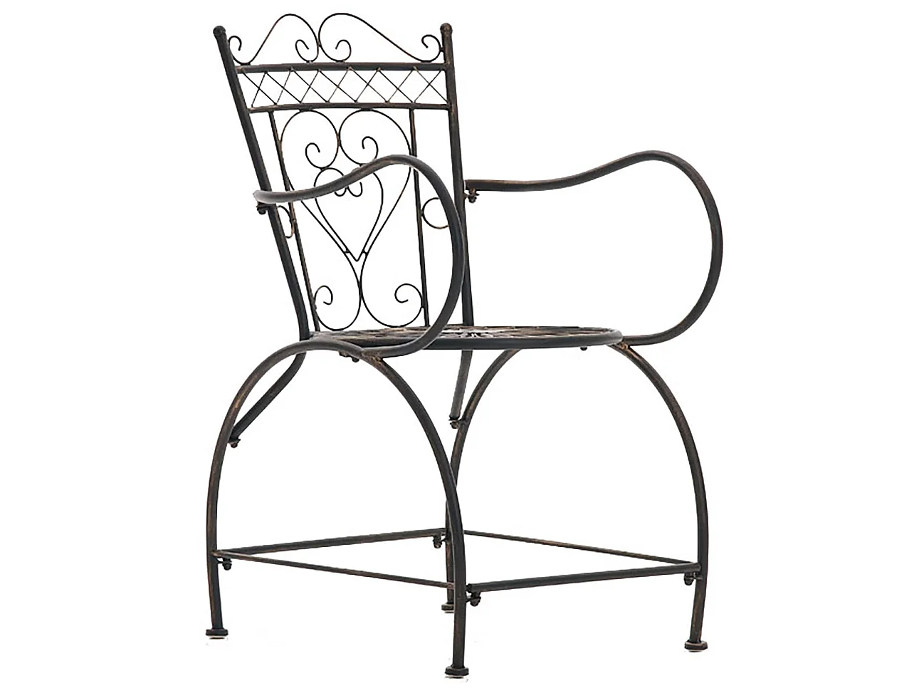 Lot de 2 Chaises de jardin - Métal & Métal - Bronze - Sheela