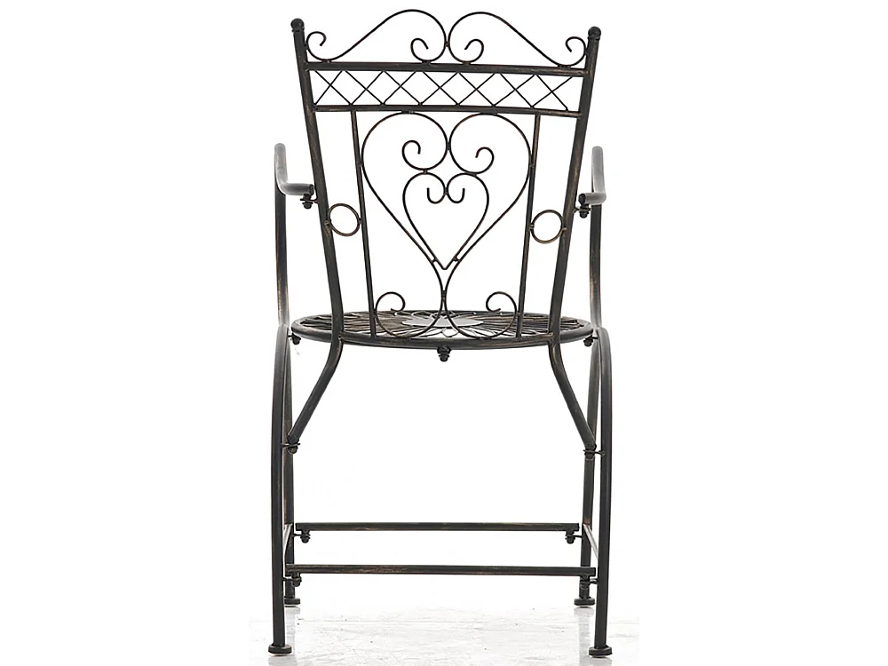 Lot de 2 Chaises de jardin - Métal & Métal - Bronze - Sheela