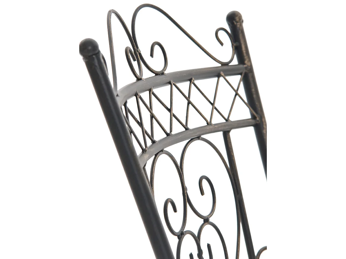 Lot de 2 Chaises de jardin - Métal & Métal - Bronze - Sheela