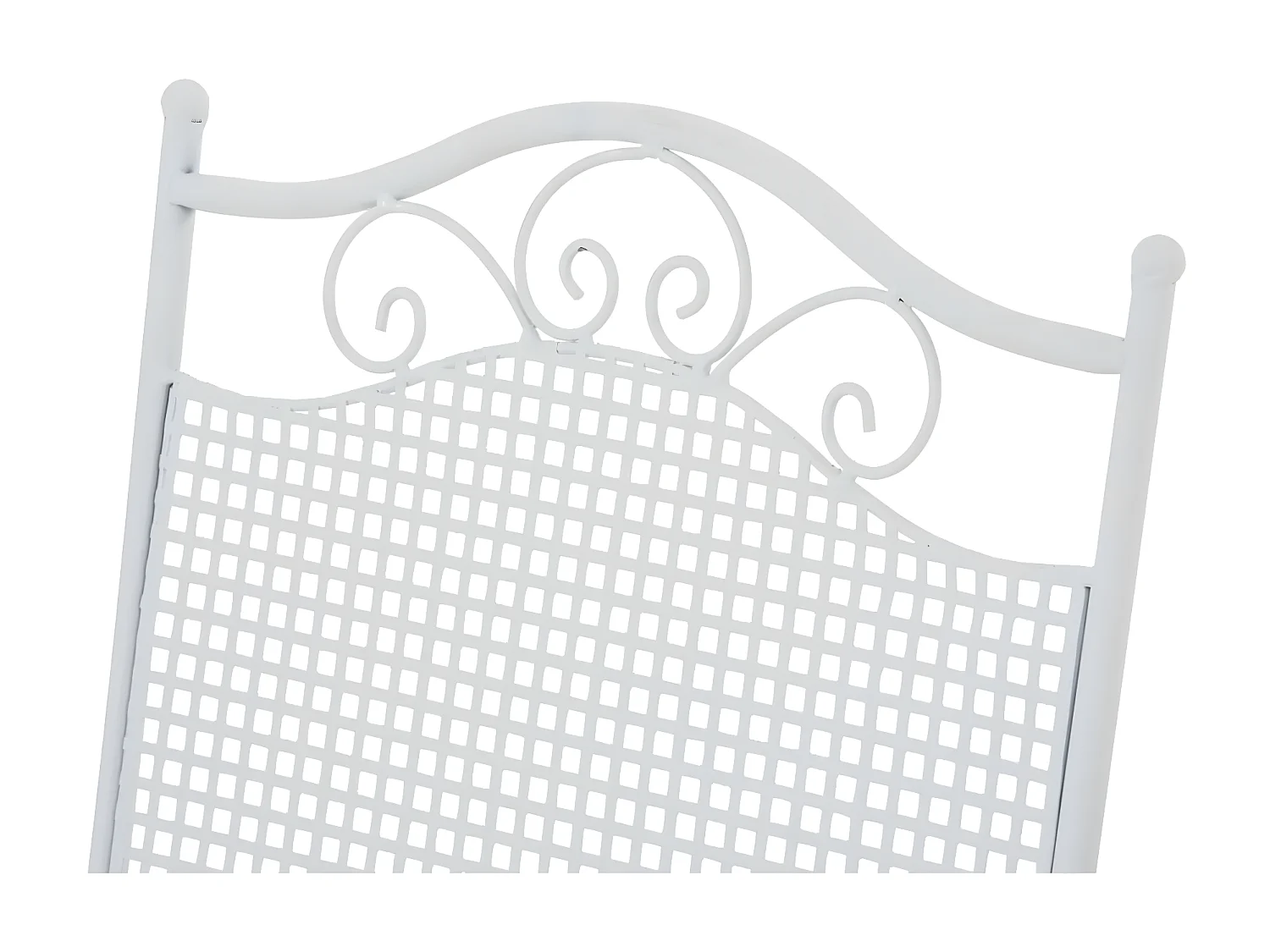 2er Set Gartenstuhl - Metall - weiß - Kiran