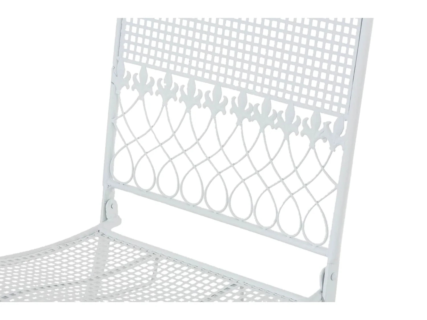 2er Set Gartenstuhl - Metall - weiß - Kiran