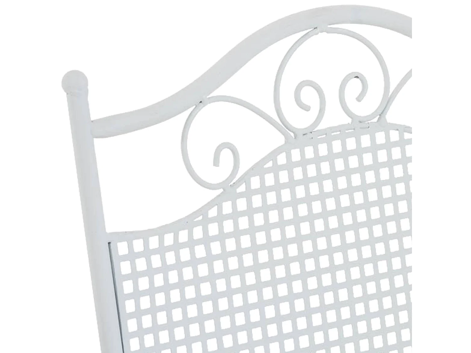 Lot de 2  Chaises de jardin - Métal - Blanc - Kiran