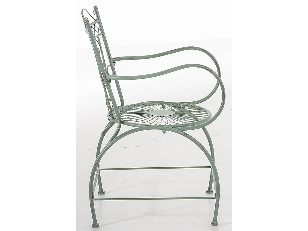 Lot de 2 Chaises de jardin - Métal & Métal - Vert antique - Sheela