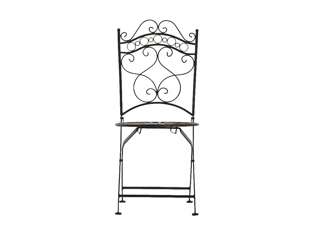 2er Set Gartenstühle - Metall & Galvanisiertes Eisen - bronze - Indra