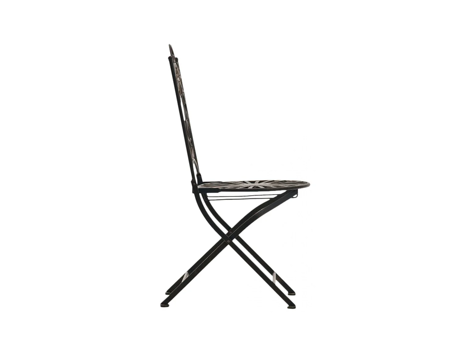 2er Set Gartenstühle - Metall & Galvanisiertes Eisen - bronze - Indra