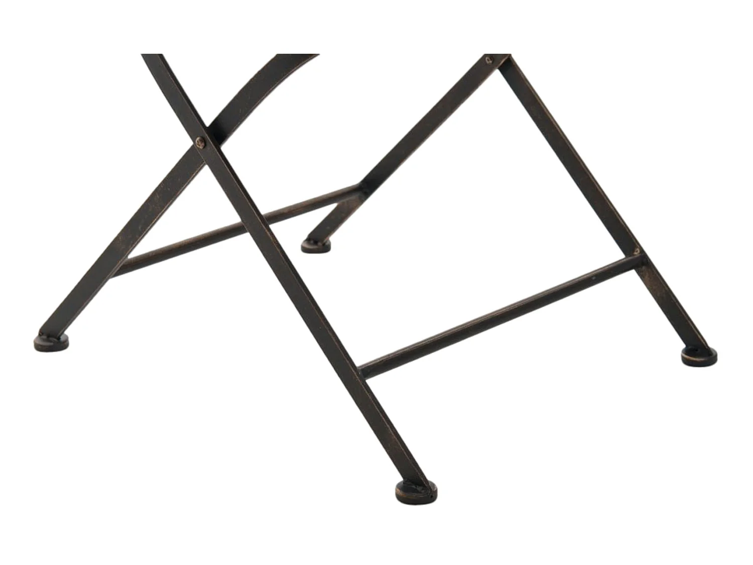 2er Set Gartenstühle - Metall & Galvanisiertes Eisen - bronze - Indra