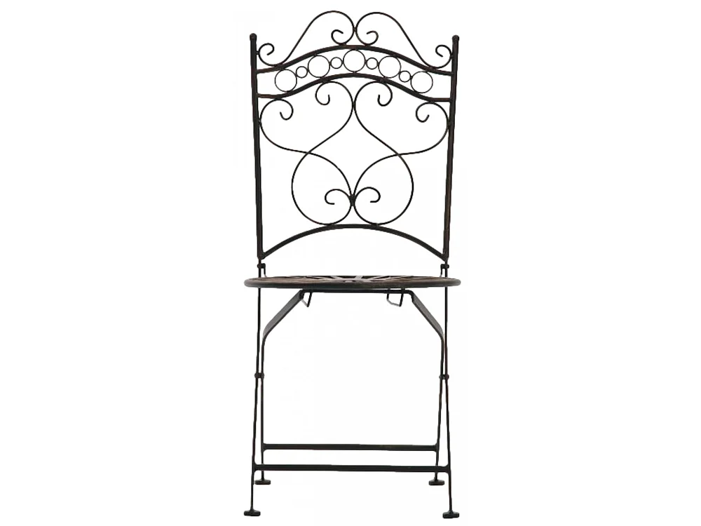 Lot de 2 Chaises de jardin - Métal & Fer galvanisé - Bronze - Indra