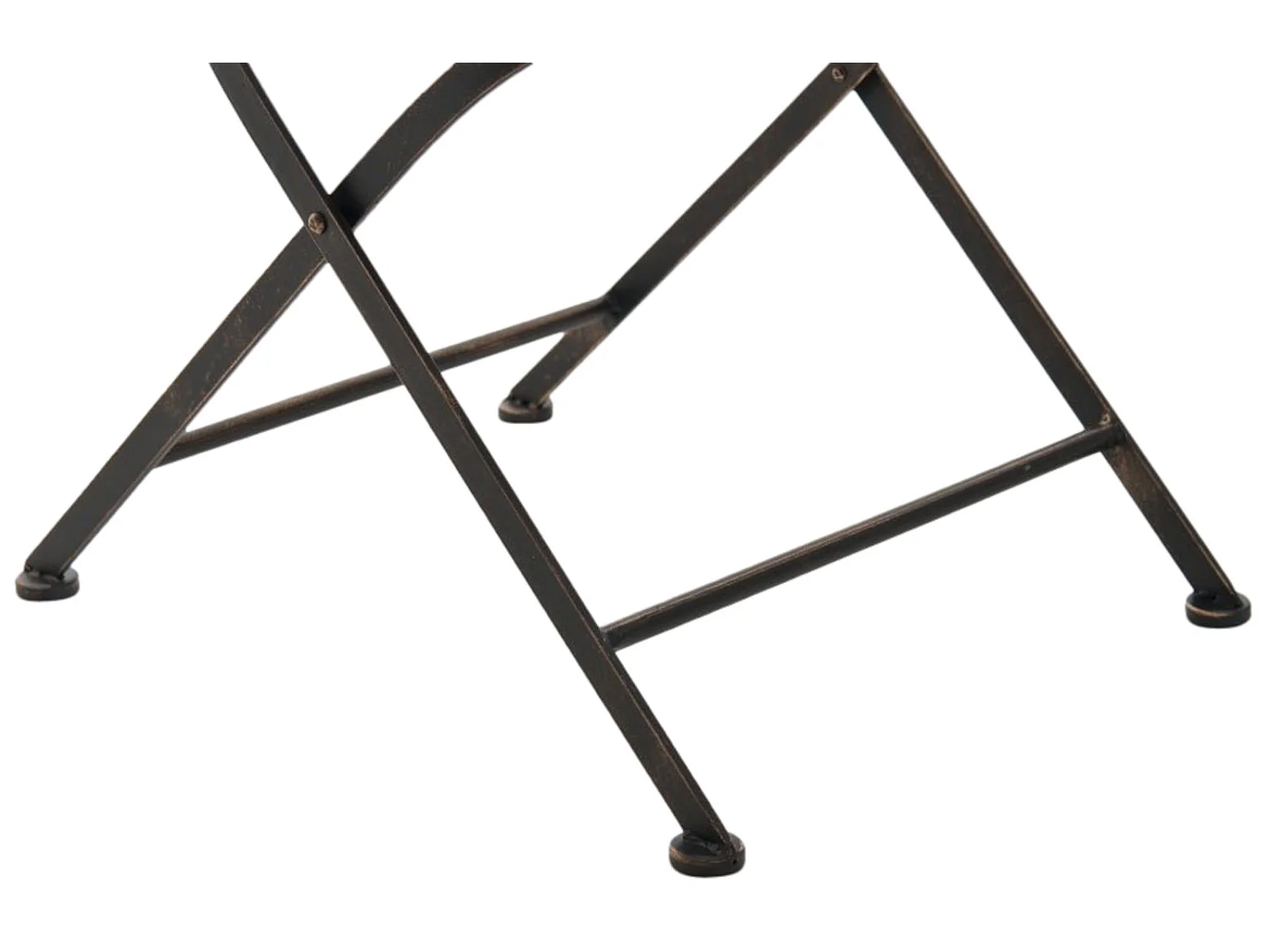 Lot de 2 Chaises de jardin - Métal & Fer galvanisé - Bronze - Indra