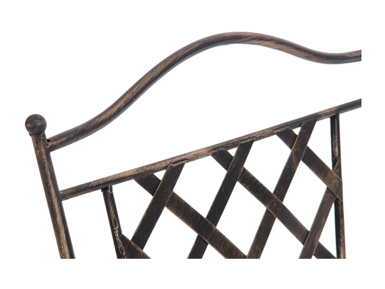 Lot de 2 Chaises de jardin - Métal & Fer galvanisé - Bronze - Adara