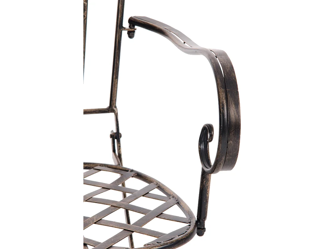 Lot de 2 Chaises de jardin - Métal & Fer galvanisé - Bronze - Adara