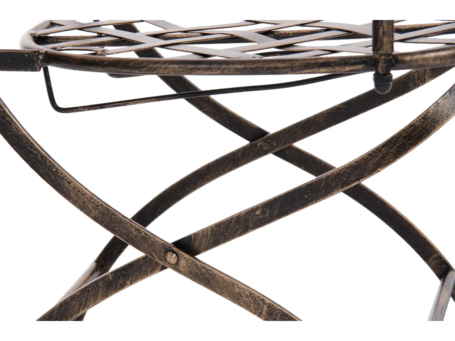 Lot de 2 Chaises de jardin - Métal & Fer galvanisé - Bronze - Adara