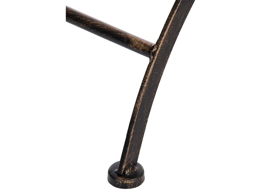 Lot de 2 Chaises de jardin - Métal & Fer galvanisé - Bronze - Adara