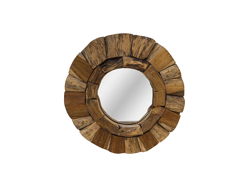 Miroir mural - Teck naturel 40*40*4cm