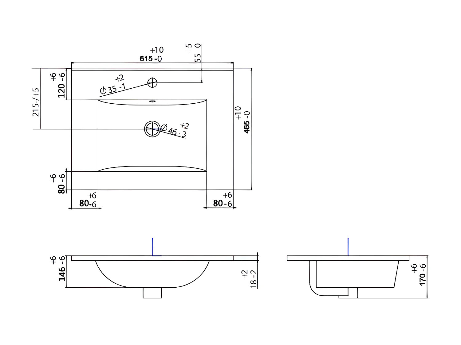 Hangend badkamermeubel voor enkele wastafel met kolomkast - Wit - 60 cm - KAYLA
