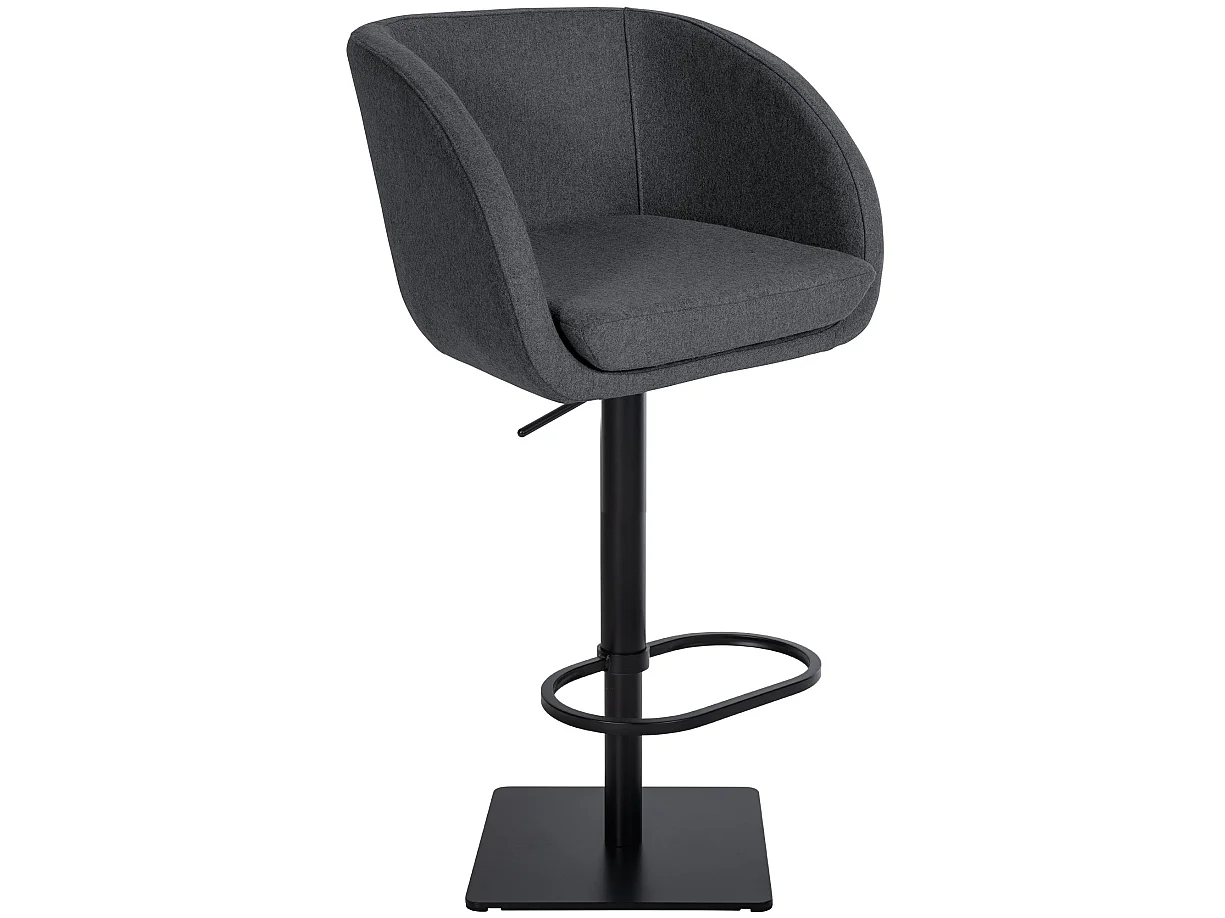 Tabouret de bar - Feutrine & Noir - Gris - Gambo