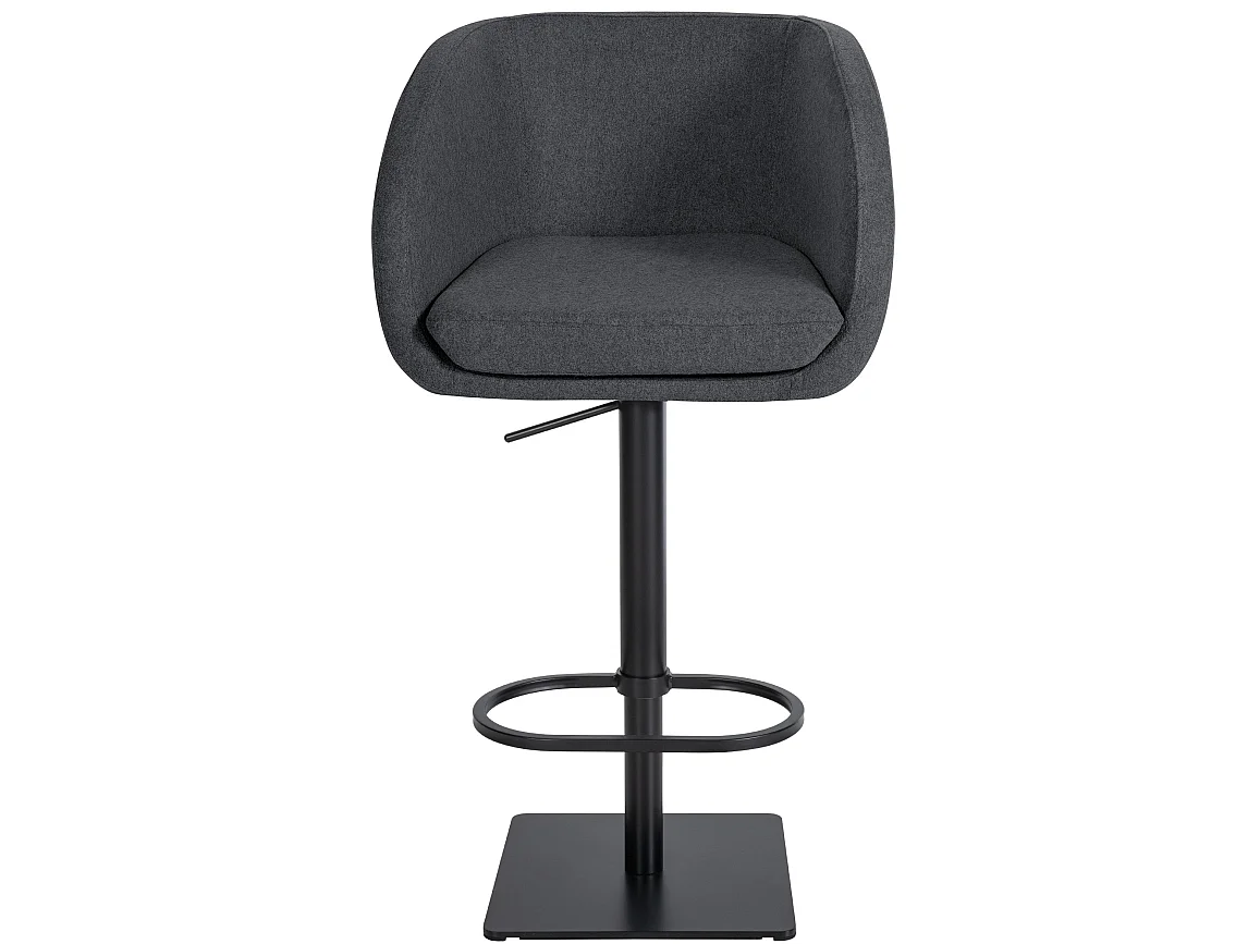 Tabouret de bar - Feutrine & Noir - Gris - Gambo
