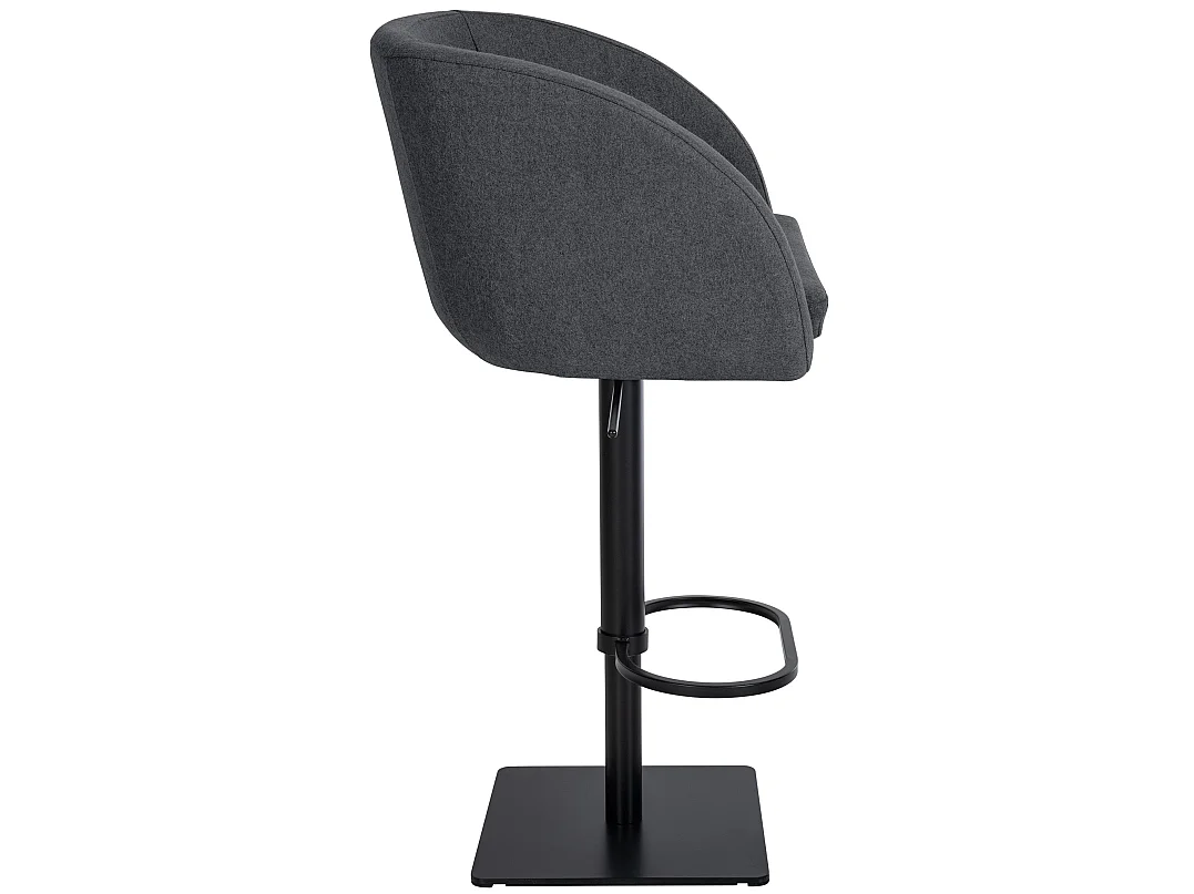 Tabouret de bar - Feutrine & Noir - Gris - Gambo