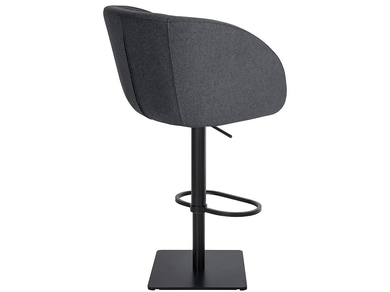 Tabouret de bar - Feutrine & Noir - Gris - Gambo