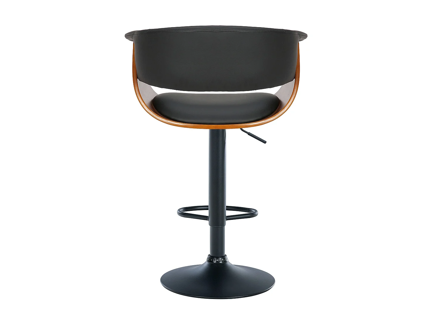 Tabouret de bar - Similicuir - Noyer / Noir - Vestal