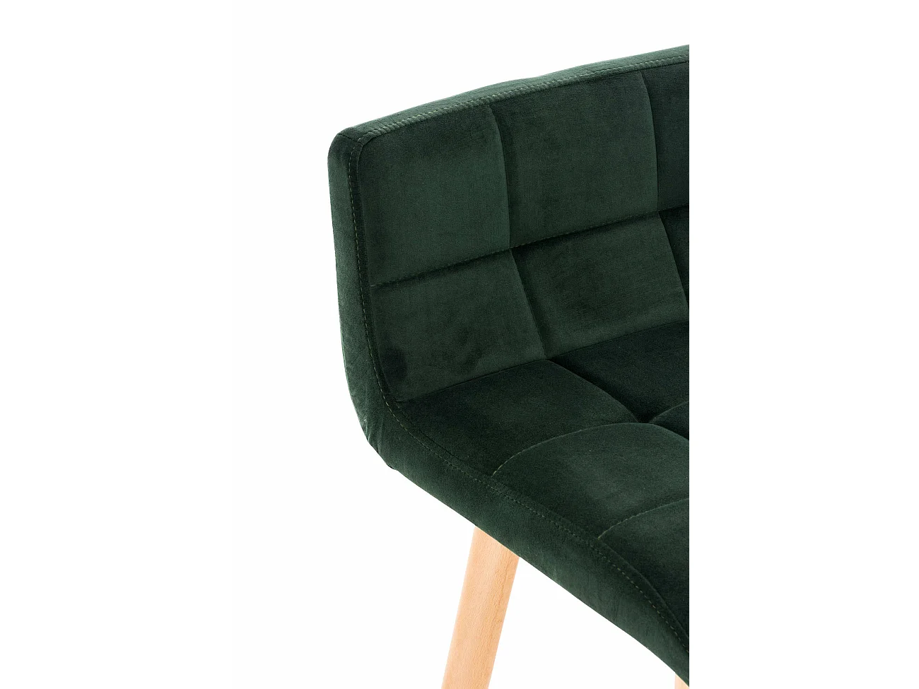 Set van 2 Barkruk - Fluweel & Hout - groen - Lincoln